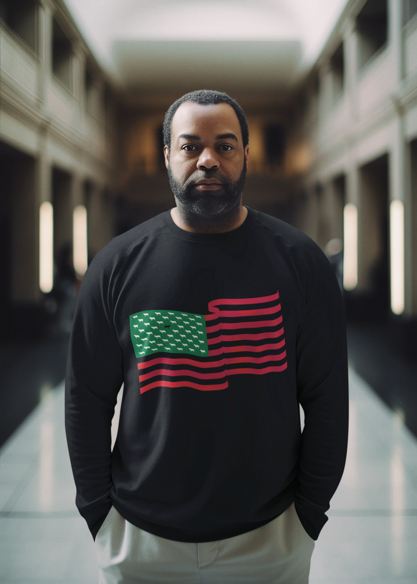 40acres and a Mule Flag In Motion Sweatshirt
