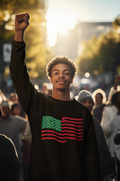 40acres and a Mule Flag In Motion Sweatshirt